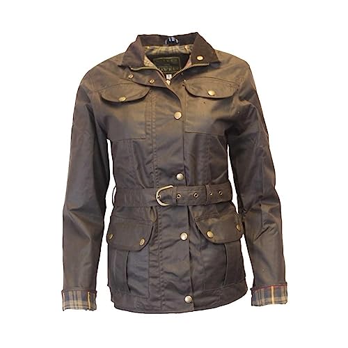 Walker and Hawkes - Ladies Wax Florence Motorcycle Jacket - Brown - US 4 (UK 8)