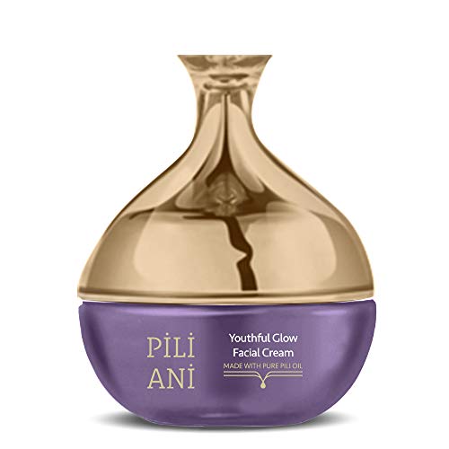 Pili Ani Youthful Glow Facial Cream - All-Natural Face Cream for Young-Looking Skin - Superior Anti-Aging, Hydrating, and Nourishing Elemi and Pili Oils Essential Serum - Youthful Day and Night Cream