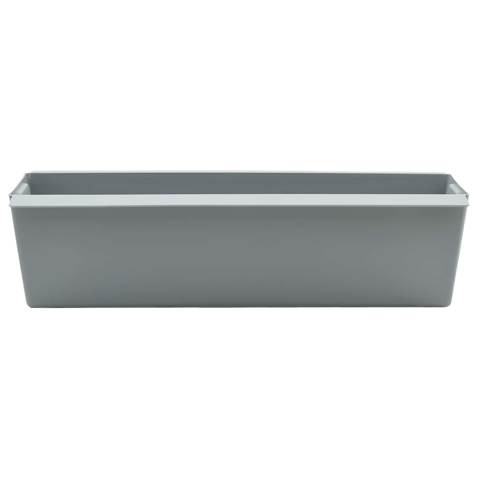 Cajas de flores para palés europeos, 24 unidades, gris claro, 36 x 13,5 x 9,5 cm