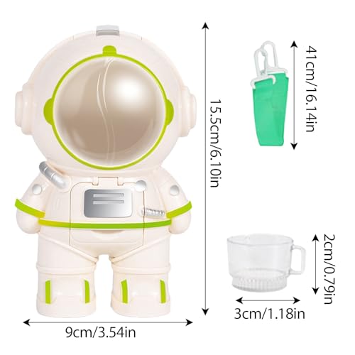 Water Dispenser Toy Kids - Astronaut Style Water Cooler Bottle Toy Set | 250ml Mini Drink Dispenser Strap Cup, Interactive Educational Hydration Machine for Kids Bedroom Desk School Use - Image 6