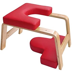Desire Life Yoga Headstand Bench – standaard yoga-stoel voor familie, gym – hout en PU-pads – verlicht vermoeidheid en bj tot lichaam