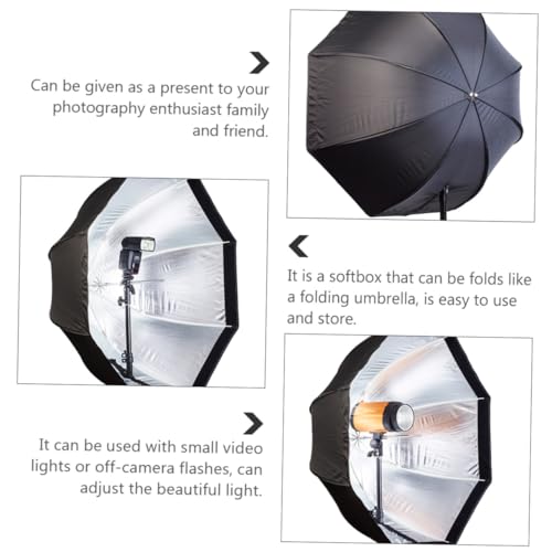 Image of Octagonal Softbox Umbrella Photo Light Box for Photography and Video Studio Lighting with Diffuser - Professional Lighting Modifier for Camera Photo Equipment
