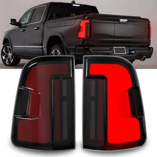 Image of Sequential LED Tail Lights for 2019-2024 Dodge Ram 1500,Plug N Play | Without Blind Spot,Startup Animation,Dynamic Turn Signal,High Brightness OutPut,Smoked Lens,Upgrade Kit