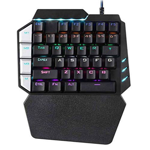 Einhand-Gaming-Tastatur, Tragbare Gaming-Tastatur, Professionelle Ergonomische Spieletastatur, Für Desktop, Computer