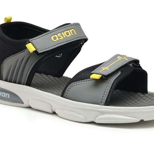 Image of ASIAN Mens Virat-02 Casual Sandals With Adjustable Velcro Closure For Easy Wear With Flexible Fitting And Trendy And Stylish Looks With Unique Sole Design | Ideal For Everyday Use For Boys
