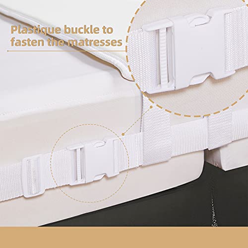VINILITE Liebesbrücke für Matratzen 200x30cm Bettbrücke mit 6 Buckles Fixiert Spanngurten Matratzenverbinder Bettritzenfüller Ritzenfüller für Familien & Paare - Image 4