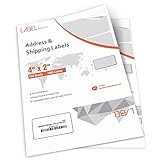 2x4 Labels Compatible with Inkjet and Laser Printers 10 Up Labels 2x4 inch FBA SKU Shipping and Address White Mailing Labels [100 Sheets 1000 Labels] LABEL&MORE
