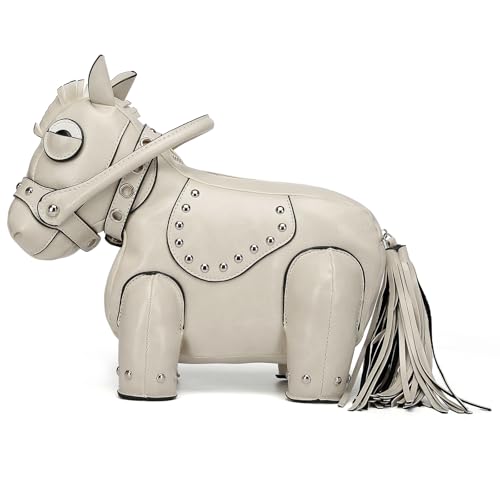 Image of Men PVC Unique Novelty Western Cowboy Horse Shape Crossbody Shoulder Bag Steampunk Handbag Purse for Women