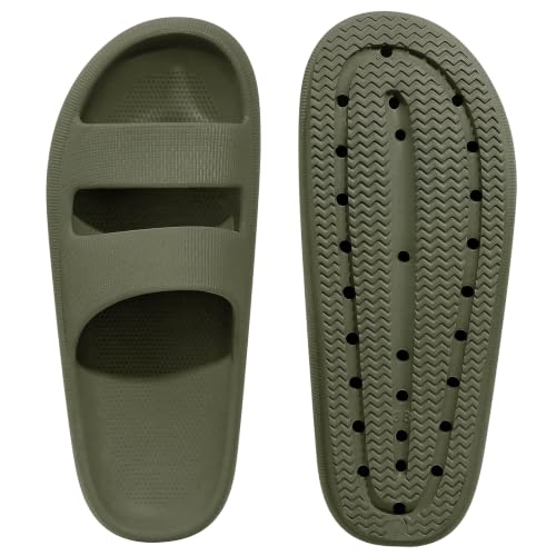 Image of shevalues Orthopedic Slide Sandals for Women with Arch Support Pillow Soft Recovery Slip on Sandals Lightweight Summer Cloud Slippers for Plantar Fasciitis