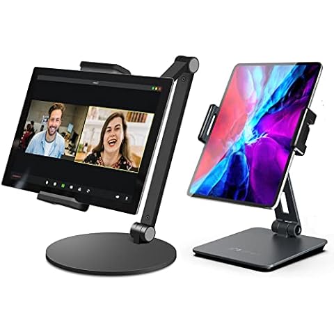 Inifispce Multi-Angle Adjustable Tablet Stand & Heavy Aluminum Alloy Tablet Stand for 4.7''- 13'' Screen Microsoft Surface Pro Series, iPad Pro 11/12.9, iPad, Mini, Air and More Cover