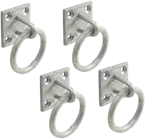 EAI Tie Ring on Plate for Equestrian Horse Stables or Anchor Points ...