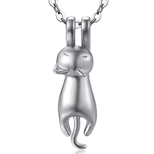 Cat Necklace Womens Cat Necklace Naughty Cute Lucky Cat Necklace With Cat Pendant for Women Cute Cat Jewelry Necklace Cat Lover Necklace Sterling Silver Kitty Cat Necklace Cat Jewelry for Women