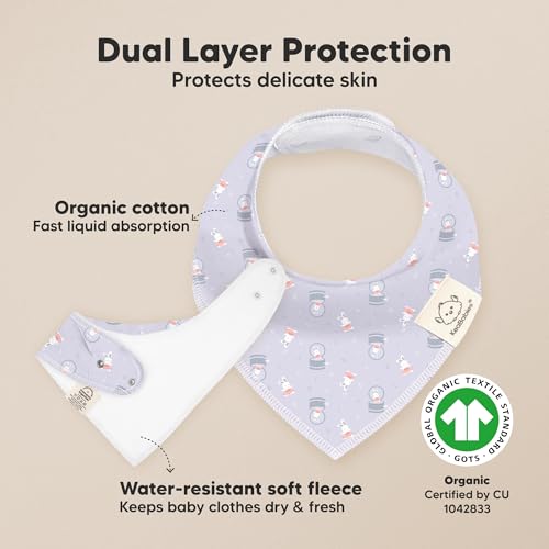 KeaBabies 8-Pack Baby Bandana Drool Bibs and 5-Pack Burp Cloths for Baby Boys and Girls - Cotton Rags for Toddlers Boys, Girls - Ultra Absorbent Burping Clothes for Infants2