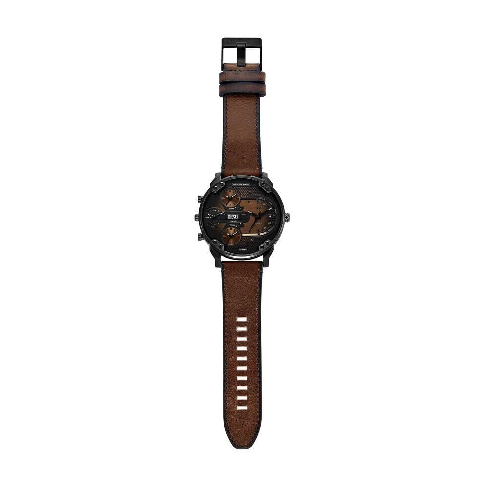 Diesel Orologio Mr. Daddy da uomo, Movimento multifunzionale al quarzo a tre lancette con cinturino in acciaio inossidabile