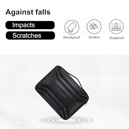 MOSISO 15-15.6 inch Hard Shell Laptop Sleeve Shoulder Bag, Waterproof Shockproof Protective Symmetrical Trapezoid EVA Computer Bag Carrying Case Compatible with MacBook Pro 16, HP, Dell Notebook,Black2
