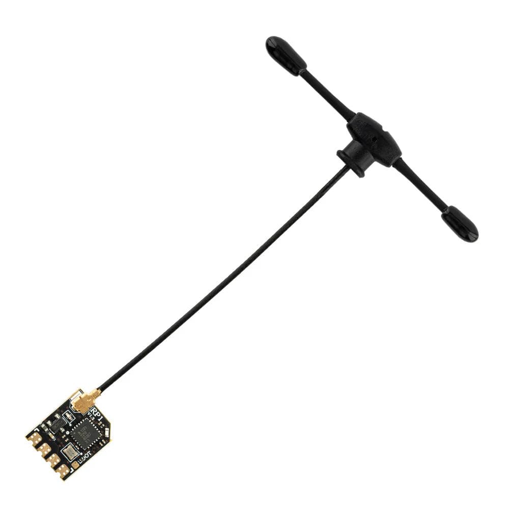 Radiomaster RP1 2.4GHz ExpressLRS Nano ricevitore con antenna UFL T da 65 mm per trasmettitore ELRS FPV ideale per drone FPV/Tiny Whoop/aereo RC ad ala fissa