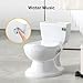 2-in-1 Toddler Potty Training Toilet, Training Potty Toilet for Baby, Realistic Flushing Sound for Boys & Girls Ages, Washable Split Potty Training with Soft Seat, with Wipes Storage, Paper Holder