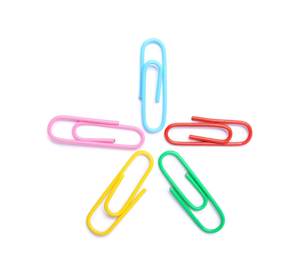 Alevar 100 clips de colores, clips de acero plastificado tamaño 25 mm n. ° 2, clips pequeños de oficina, colores surtidos, 2693/25-1CF
