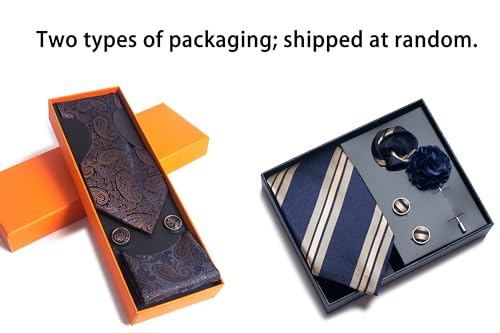Image of joy alice 70 Colors Ties Set Men Mixed Color Necktie Handkerchief Cufflinks Brooch 3.15 Formal