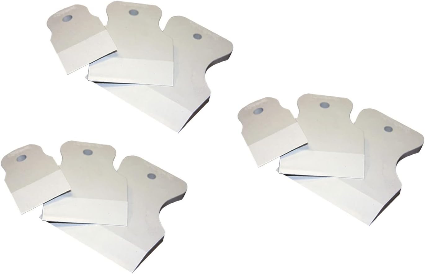 Rubber Spatula / Scraper 3-Piece Set, 75 mm 55 mm 35 mm, Contouring Spatula / Joint Spatula