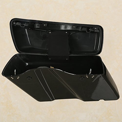 Alforjas para motocicleta con soportes negros para Harley Softail 1984-2017 miniatura 5