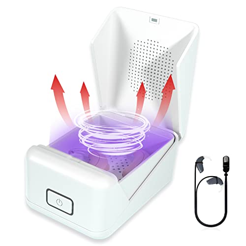 Hearing Aid Dryer Electronic Dehumidifier Ear Amplifiers Uv-Led Ultraviolet Rays Sterilize Removes Sweat & Moisture Efficiently With Heat And Fan #TOP6