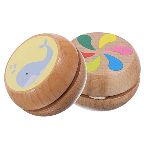 QUMIIRITY 2 Piezas Bolas de Yo Yo de Madera para Niñas de Juguete Educativo Unisex para Ejercicio de Coordinación y Flexibilidad