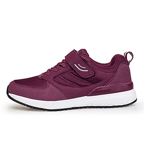 LEADER SHOW Women's Casual Walking Shoes Comfortable Non-Slip Lightweight Hook & Loop Sneakers2