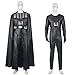 Produktbild nihiug Star Wars Schwarzer Krieger Das Vida Cosplay Kostüm Angepasst Komplettes Lederset Halloween Kostüm,Black-XL(178to182)
