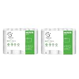 Papernet Bio Tech - Carta Igienica, 2 Confezione da 24 Rotoli in Pura Cellulosa da 19,8 m Ciascuno, Combatte Naturalmente i Batteri Patogeni, 2 Veli, 180 Strappi da 9,5x11cm