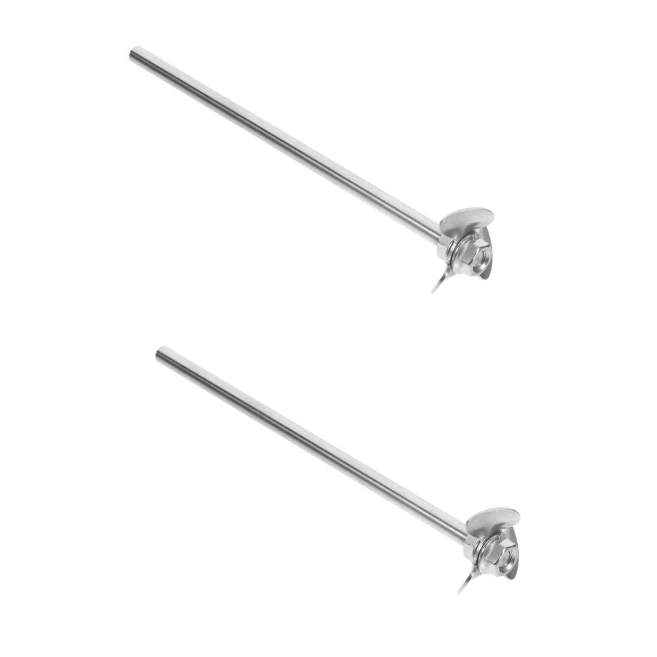 FUNOMOCYA 2 Sets Stirring Rod Mixer Mixing Stirrer Stirring Blade Stirrer Rod Laboratory Stir Rod Laboratory Stirrer Chemistry Experimental Stirrer Stainless Steel Silver re-usable