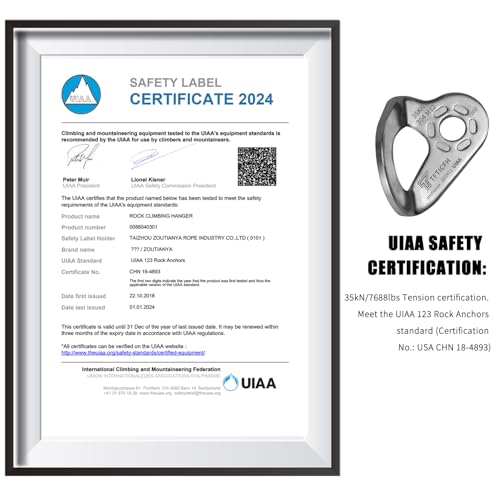 Image of 35kN UIAA Certified Heavy Duty Stainless Steel M12 Climbing Bolt Hanger, 5pc Silver
