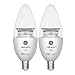GE Lighting 92293 LED Refresh HD 6.5-watt (60-watt Replacement), 500-Lumen Blunt Tip Light Bulb with Candelabra Base, 2-Pack