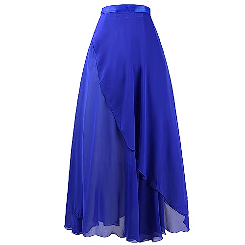 Wuchieal Dance Skirts For Women, Long Chiffon Ballet Skirt, Women'S Dance Wrap Skirt With Tie thumb #4