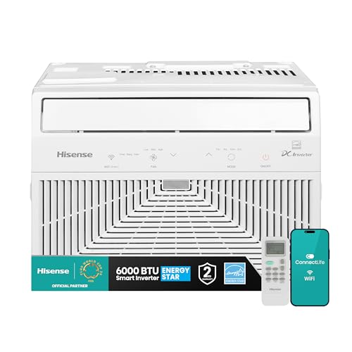 Lista de lg smart inverter - los preferidos. 43 Hisense 6000 BTU Smart Inverter Aire acondicionado para ventana ENERGY STAR