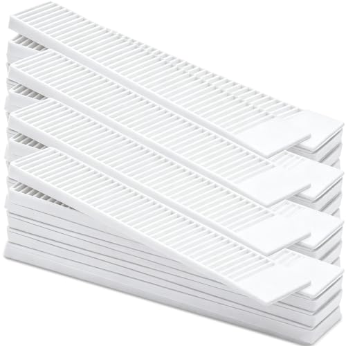 Image of Pangda 100 Pack 8 Inch Composite Plastic Shims for Leveling Multi Purpose Heavy Duty Furniture Composite Leveler Wedges, Adjustable Shims for Table Toilet Hot Tub Furniture (White)