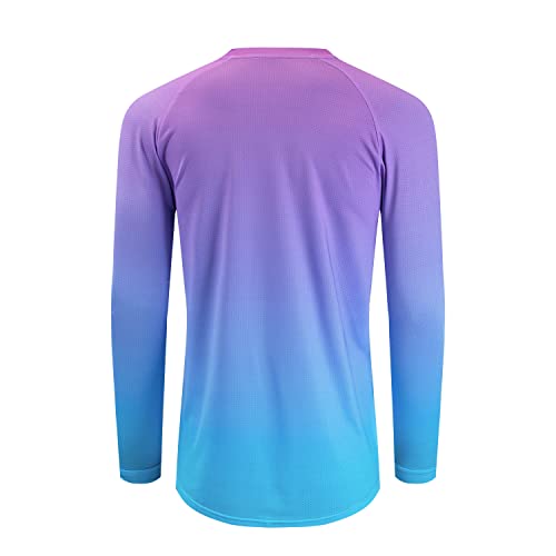 Himybb DIRT BIKE CLOTHES Women Motocycle Shirt Long Sleeve Off-Road Mountain Cycling Dirt Bike Jersey T-Shirt Breathable Purple L thumb #1