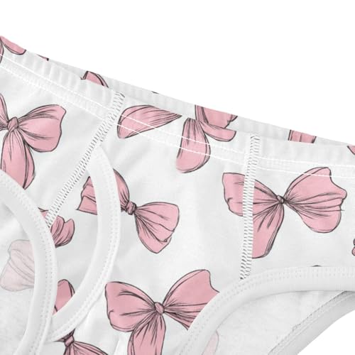 Wusikd Cute Pink Bows Boys' Underwear Cotton Boys Briefs Soft Toddler Underwear 2T4
