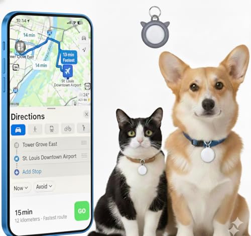 Tracker intelligent Find My pour chien en balade, mini étiquette anti-perte étanche et sans frais