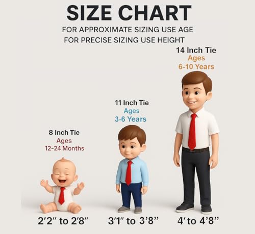 Solid Color Boy's 11" Clip On Tie Age 3 to 6 Years Old4