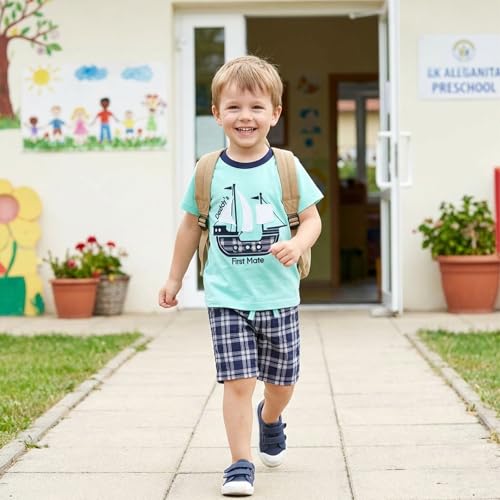 Image of Bumeex Toddler Boys Cotton Clothing Sets Short Sleeve Tee and Shorts