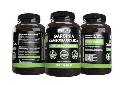 Image of PURE ORIGINAL INGREDIENTS Garcinia Cambogia, No Magnesium or Rice Fillers, Always Pure, Lab Verified (365 Count) (Pack of 2)