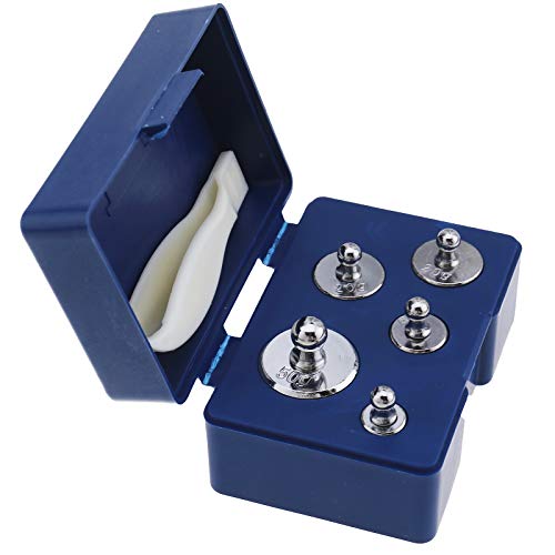 Kalibriergewichte 100 g 5 Stück Set 50 g 20 g 20 g 10 g 5 g Kalibrierung Gram Gewicht mit Pinzette für digitale Waage Schmuck Waage