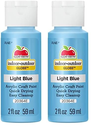 Apple Barrel Pintura acrílica brillante en varios colores (2 onzas), 20364 azul claro (paquete de 2)