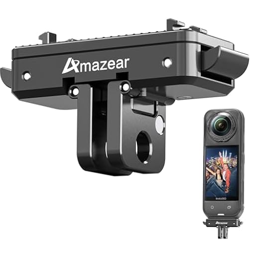 AMAZEAR Soporte magnético de liberación rápida para accesorios de aire Insta360 X5 X4, adaptador QR de aleación de aluminio Insta 360 X5 / Ace Pro 2 con Go-Pro y montaje roscado de 1/10.2 cm-20 | Ya disponible en tu tienda friki favorita! En mundofriki.es!