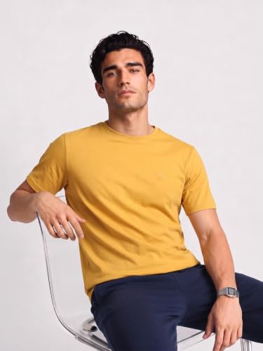 Image of Van Heusen Men's Crew Neck T-Shirt - Soft & Breathable Cotton | Regular Fit | Comfortable Everyday Casual Wear | Short Sleeves | Summer Favorite |Solid Colors | Style 60052|Available in Pack of 1 & 2