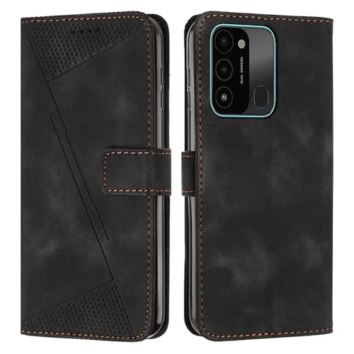 Tecno Spark GO 2022 Étui Protection Rabat Svart avec Fente Carte