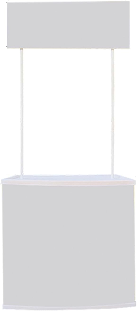 Portable Trade Show Counter Table with Storage Rack & Carrying BagAdvertising Display Stand for Events Supermarket Tasting Reception & Demo Presentations