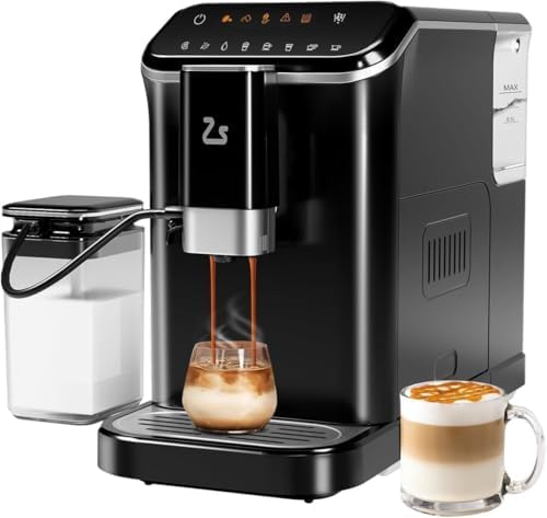 Fully Automatic Espresso Machine, 20 Bar Coffee Machine with Buil...