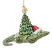 Kurt Adler 4.75" NOBLE GEM ALLIGATOR WITH XMAS TREE